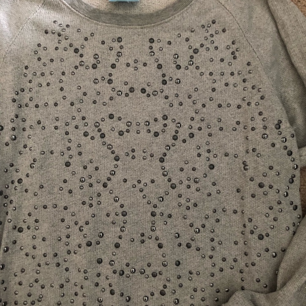 C And C California Gray Studded Sweatshirt - image 8